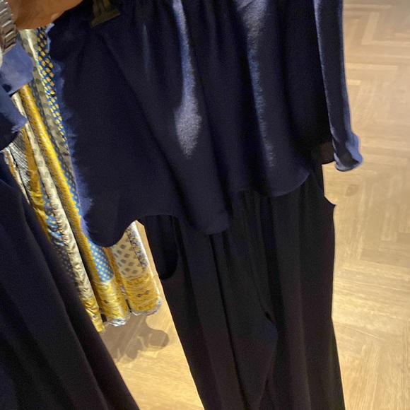 Tyche washed poly silk cascade strapless jumpsuit - Picture 6 of 6